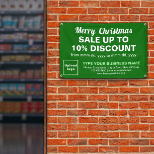 Kerstverkoop Bedrijf Groene Rechthoek 4 ' x 2,5' Spandoek