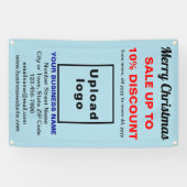 Kerstverkoop Bedrijf Lichtblauw 2.5' x 4' Spandoek (Horizontaal)