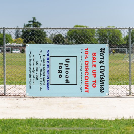 Kerstverkoop Bedrijf Lichtblauw 2.5' x 4' Spandoek (Insitu)