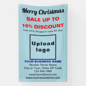 Kerstverkoop Bedrijf Lichtblauw 2.5' x 4' Spandoek (Verticaal)