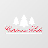 kerstverkoop, bosbomen raamsticker (Vel)