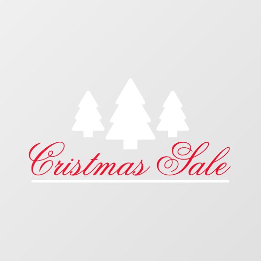 kerstverkoop, bosbomen raamsticker (Vel)