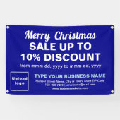 Kerstverkoop Business Blue Rectangle 4’ x 2.5’ Spandoek (Horizontaal)