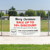 Kerstverkoop Business Witte Rechthoek 4’ x 2,5’ Spandoek (Insitu)