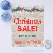 kerstverkoop Flyer Bark Wood Yuletide (Enkel)