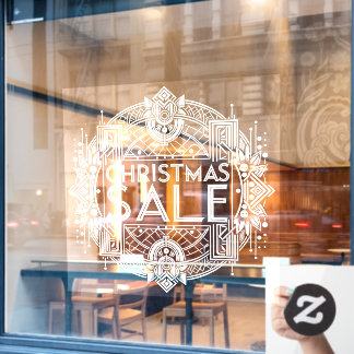 kerstverkoop raamsticker