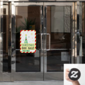 Kerstverkoop Ramenstickers in Vintage Groen Raamsticker (Kantoordeur)