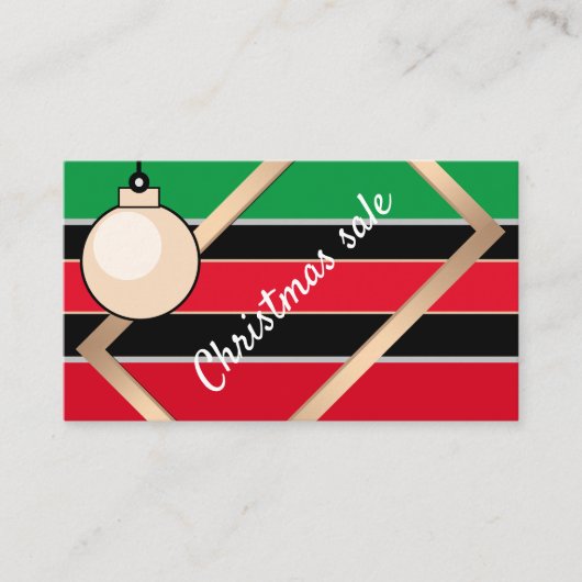 kerstverkoop visitekaartje (Voorkant)