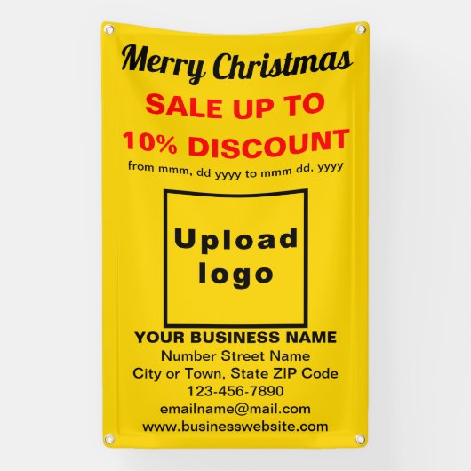 Kerstverkoop Zakelijk Geel 2.5' x 4' Banner (Verticaal)