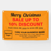 Kerstverkoop Zakelijk Sinaasappel Kleurenrechthoek Spandoek (Horizontaal)