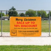 Kerstverkoop Zakelijk Sinaasappel Kleurenrechthoek Spandoek (Insitu)