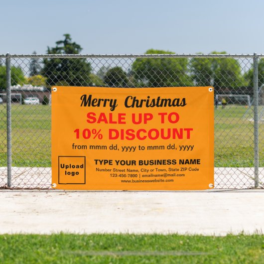 Kerstverkoop Zakelijk Sinaasappel Kleurenrechthoek Spandoek (Insitu)