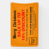 Kerstverkoop Zakelijk Sinaasappel Kleurenrechthoek Spandoek (Verticaal)