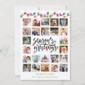 Kerstverlichting 24 Fotocollage 2026 Kalender Feestdagenkaart (Voorkant)