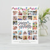 Kerstverlichting 24 Fotocollage 2026 Kalender Feestdagenkaart (Staand voorkant)