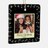 Kerstverlichting Aangepaste foto en bericht Keramisch Ornament (Rechts)