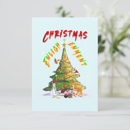 kerstverlichting aankondiging (Staand voorkant)