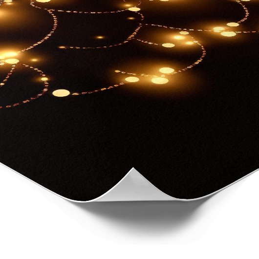 Kerstverlichting achtergrond. poster (Hoek)