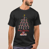 Kerstverlichting afgestemd op Kerstmis T-shirt (Voorkant)