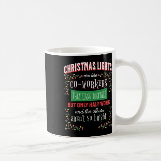 Kerstverlichting als collega's kantoor grap leuk koffiemok (Rechts)