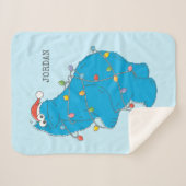 kerstverlichting als koekjesmonster sherpa deken (Voorkant (horizontaal))