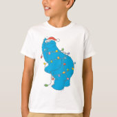  kerstverlichting als koekjesmonster t-shirt (Voorkant)