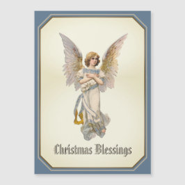 kerstverlichting Angel Blue Gold Magnetic Card