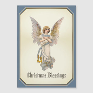 kerstverlichting Angel Blue Gold Magnetic Card