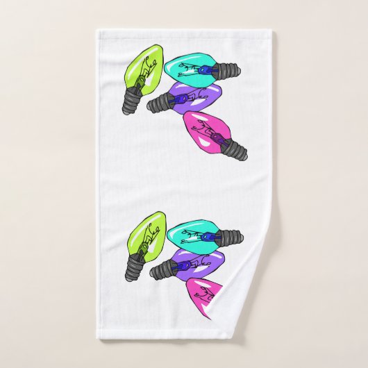 kerstverlichting bad handdoek (Handdoek)