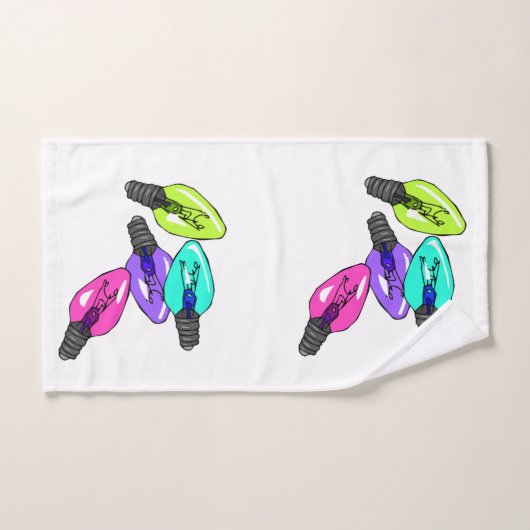kerstverlichting bad handdoek (Handdoek)