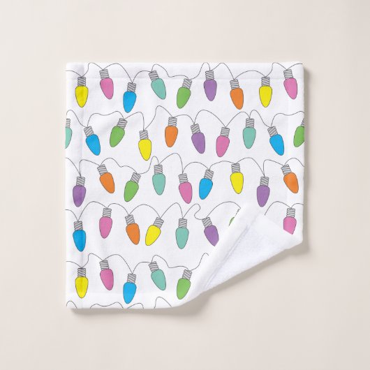 kerstverlichting bad handdoek (Wasdoekje)