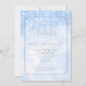 Kerstverlichting & Ballonnen Sweet 16 Lichtblauw I Kaart (Achterkant)