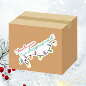 Kerstverlichting Bedankt voor het kleine winkelen Sticker