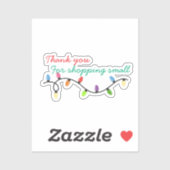 Kerstverlichting Bedankt voor het kleine winkelen Sticker (Vel)