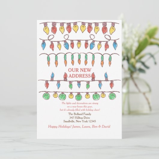 Kerstverlichting Bewegende Aankondiging (Staand voorkant)