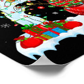 Kerstverlichting Boom Grappige Sneeuwman Cricket L Poster (Hoek)