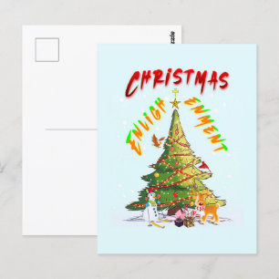 kerstverlichting briefkaart
