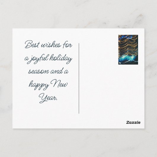 kerstverlichting briefkaart (Achterkant)