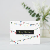 Kerstverlichting Briefkaart (Staand voorkant)