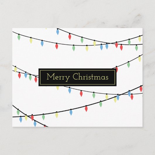 Kerstverlichting Briefkaart (Voorkant)