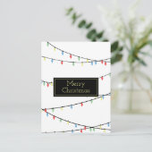 Kerstverlichting Briefkaart (Staand voorkant)