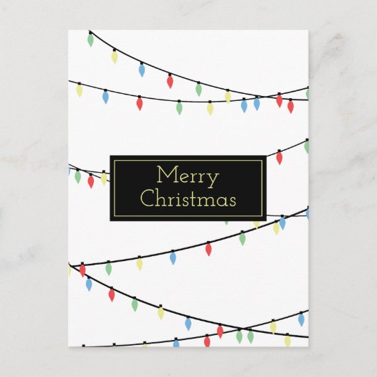Kerstverlichting Briefkaart (Voorkant)