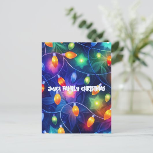 Kerstverlichting Bright Holiday grillige vrolijkhe Briefkaart (Staand voorkant)