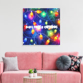 Kerstverlichting Bright Holiday grillige vrolijkhe Canvas Afdruk (Insitu (Woonkamer))