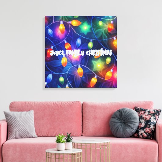 Kerstverlichting Bright Holiday grillige vrolijkhe Canvas Afdruk (Insitu (Woonkamer))