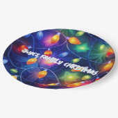 Kerstverlichting Bright Holiday grillige vrolijkhe Papieren Bordje (Gekanteld)