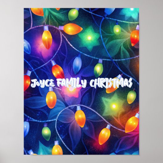 Kerstverlichting Bright Holiday grillige vrolijkhe Poster (Voorkant)