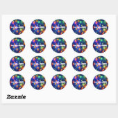 Kerstverlichting Bright Holiday grillige vrolijkhe Ronde Sticker (Vel)