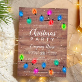 Kerstverlichting bruin hout bedrijf kaart