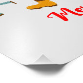 Kerstverlichting, bubbels, cadeaus en Rooster Foto Afdruk (Hoek)